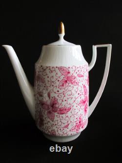 Ensemble de café en porcelaine vintage Pirkenhammer Tchécoslovaquie modèle LOUISE 1964 rétro