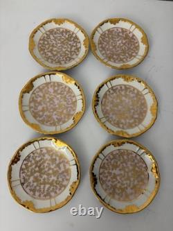 Ensemble de café en porcelaine vintage Wawel fabriqué en Pologne, service à café pour 6 personnes avec théière, sucre, tasses et soucoupes.