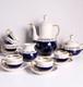 Ensemble De Caf&eacute; En Porcelaine Vintage Pour 6 Personnes, Service &agrave; Caf&eacute; Bleu Cobalt Et Or, Ann&eacute;es 1970