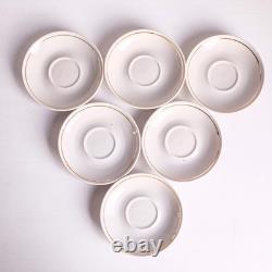 Ensemble de café en porcelaine vintage pour 6 personnes, service à café bleu cobalt et or, années 1970