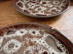 Ensemble de café en poterie Honeycomb de Kernewek Pottery Ltd Goonhaven Cornouailles des années 1970