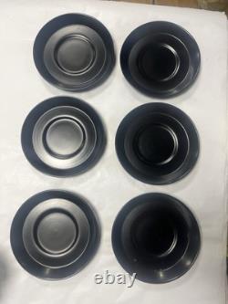 Ensemble de café en poterie Portmeirion vintage et sous-tasses dans un design rare de section dorée