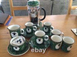 Ensemble de café en poterie sur mesure vintage