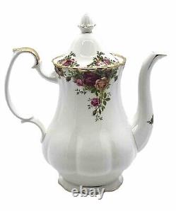 Ensemble de café espresso Royal Albert Old Country Roses (15 pièces + couvercle) Vintage