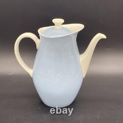 Ensemble de café espresso Vintage Wedgwood d'Etruria Ciel d'été Bleu Blanc années 1950