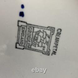 Ensemble de café espresso en porcelaine Art Déco Grindley Angleterre bleu et or vintage