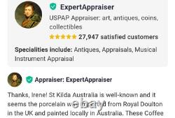 Ensemble de café espresso en porcelaine fine LUSTREWARE St Kilda vintage années 1940, 17 pièces