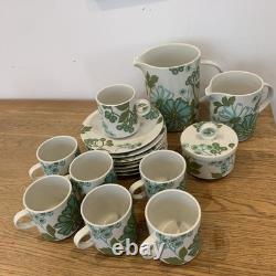 Ensemble de café et de thé Villeroy & Boch Scarlett Grand 1967 Luxembourg Vintage Vert Blanc