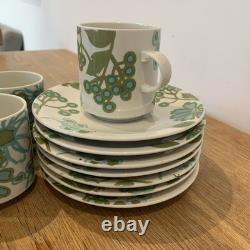 Ensemble de café et de thé Villeroy & Boch Scarlett Grand 1967 Luxembourg Vintage Vert Blanc