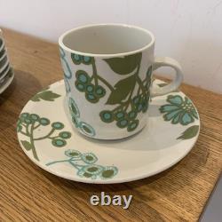 Ensemble de café et de thé Villeroy & Boch Scarlett Grand 1967 Luxembourg Vintage Vert Blanc