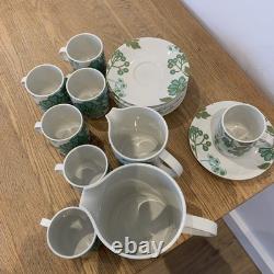 Ensemble de café et de thé Villeroy & Boch Scarlett Grand 1967 Luxembourg Vintage Vert Blanc