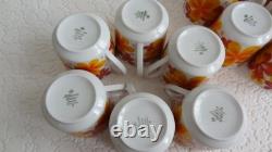 Ensemble de café et de thé vintage à motif des années 70, Seltmann Weiden, Bavière, lot de 24