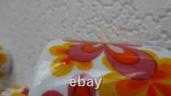 Ensemble de café et de thé vintage à motif des années 70, Seltmann Weiden, Bavière, lot de 24