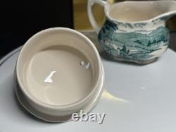 Ensemble de café et thé vintage Alfred Meakin Tintern en porcelaine gravée à la main Angleterre