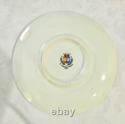 Ensemble de café expresso en démitasse vintage Capodimonte Italie bleu cobalt avec chérubins