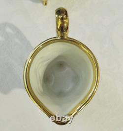 Ensemble de café expresso en démitasse vintage Capodimonte Italie bleu cobalt avec chérubins