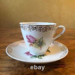 Ensemble de café floral japonais vintage