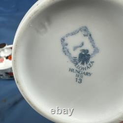 Ensemble de café hongrois vintage des années 1960, ensemble de thé de 15 pièces Hollohaza