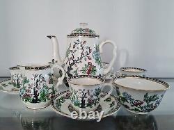 Ensemble de café indien rare W R Midwinter vintage des années 1930, 13 pièces, théière et tasses.