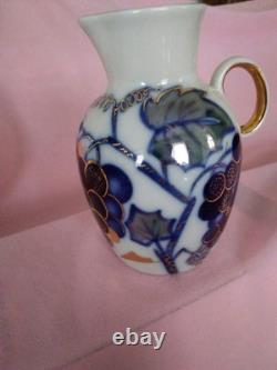 Ensemble de café russe en porcelaine cobalt bleu vintage très rare