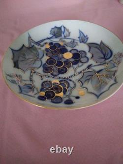 Ensemble de café russe en porcelaine cobalt bleu vintage très rare