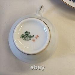 Ensemble de café / thé Koenigszelt Silesia Trio vintage antique X 6