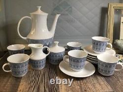 Ensemble de café/thé en faïence JAEGER, Bavière, Allemagne, 17 pièces, style moderne du milieu du siècle.