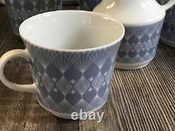 Ensemble de café/thé en faïence JAEGER, Bavière, Allemagne, 17 pièces, style moderne du milieu du siècle.