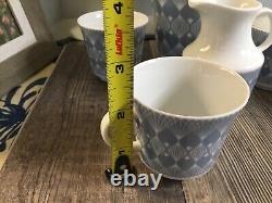 Ensemble de café/thé en faïence JAEGER, Bavière, Allemagne, 17 pièces, style moderne du milieu du siècle.