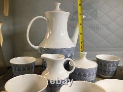 Ensemble de café/thé en faïence JAEGER, Bavière, Allemagne, 17 pièces, style moderne du milieu du siècle.