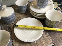 Ensemble de café/thé en faïence JAEGER, Bavière, Allemagne, 17 pièces, style moderne du milieu du siècle.