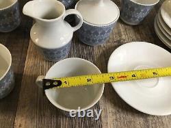 Ensemble de café/thé en faïence JAEGER, Bavière, Allemagne, 17 pièces, style moderne du milieu du siècle.