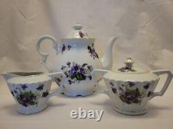 Ensemble de café/thé en porcelaine fine Lefton SWEET Violet. Vintage 1948-1953
