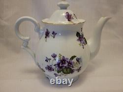 Ensemble de café/thé en porcelaine fine Lefton SWEET Violet. Vintage 1948-1953