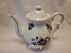 Ensemble de café/thé en porcelaine fine Lefton SWEET Violet. Vintage 1948-1953