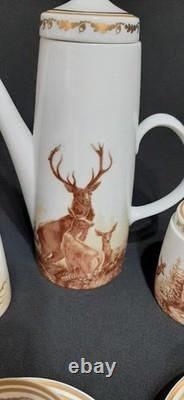 Ensemble de café/thé en porcelaine fine vintage Lichte Riga Allemagne