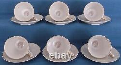 Ensemble de café-thé en porcelaine japonaise Fragonard Lovers avec lustre perlé vintage et musique