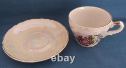 Ensemble de café-thé en porcelaine japonaise Fragonard Lovers avec lustre perlé vintage et musique