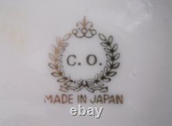 Ensemble de café-thé en porcelaine japonaise Fragonard Lovers avec lustre perlé vintage et musique