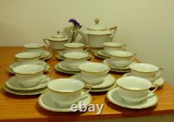 Ensemble de café/thé en porcelaine vintage Bohême fabriqué en Tchécoslovaquie