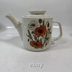 Ensemble de café/thé vintage J&G Meakin Topic Studio de 34 pièces : assiettes, pot, tasses et plus.