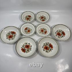 Ensemble de café/thé vintage J&G Meakin Topic Studio de 34 pièces : assiettes, pot, tasses et plus.