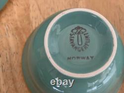 Ensemble de café/thé vintage Stavangerflint Norvège vert/or