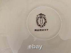 Ensemble de café/thé vintage Stavangerflint Norvège vert/or