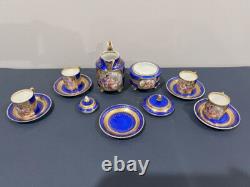 Ensemble de café turc en porcelaine Royal Vienna vintage éblouissant avec soucoupe supplémentaire