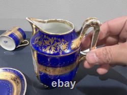 Ensemble de café turc en porcelaine Royal Vienna vintage éblouissant avec soucoupe supplémentaire