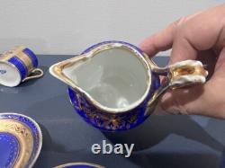 Ensemble de café turc en porcelaine Royal Vienna vintage éblouissant avec soucoupe supplémentaire