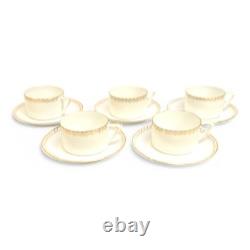 Ensemble de café vintage 5 tasses avec soucoupes, porcelaine Louise Geschutzt