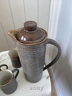 Ensemble de café vintage 6 tasses céramique Prima du milieu du siècle Folkestone Marc Goldberger