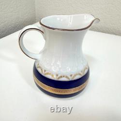 Ensemble de café vintage Bareuther Waldsassen Bavière Allemagne 3 pièces bleu cobalt or